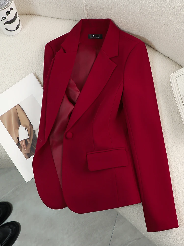 レディースブレザー 女性用 レッド グリーン ベージュ ブラ - Formal Winter Wear Women Jacket のレビューと価格