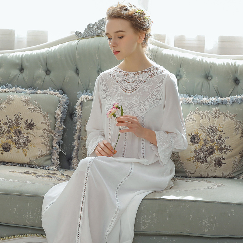 ロマンチックなレースのナイトドレス女性フレンチスタイル妖精睡 - Victorian Women'S Formal Wear のレビューと価格
