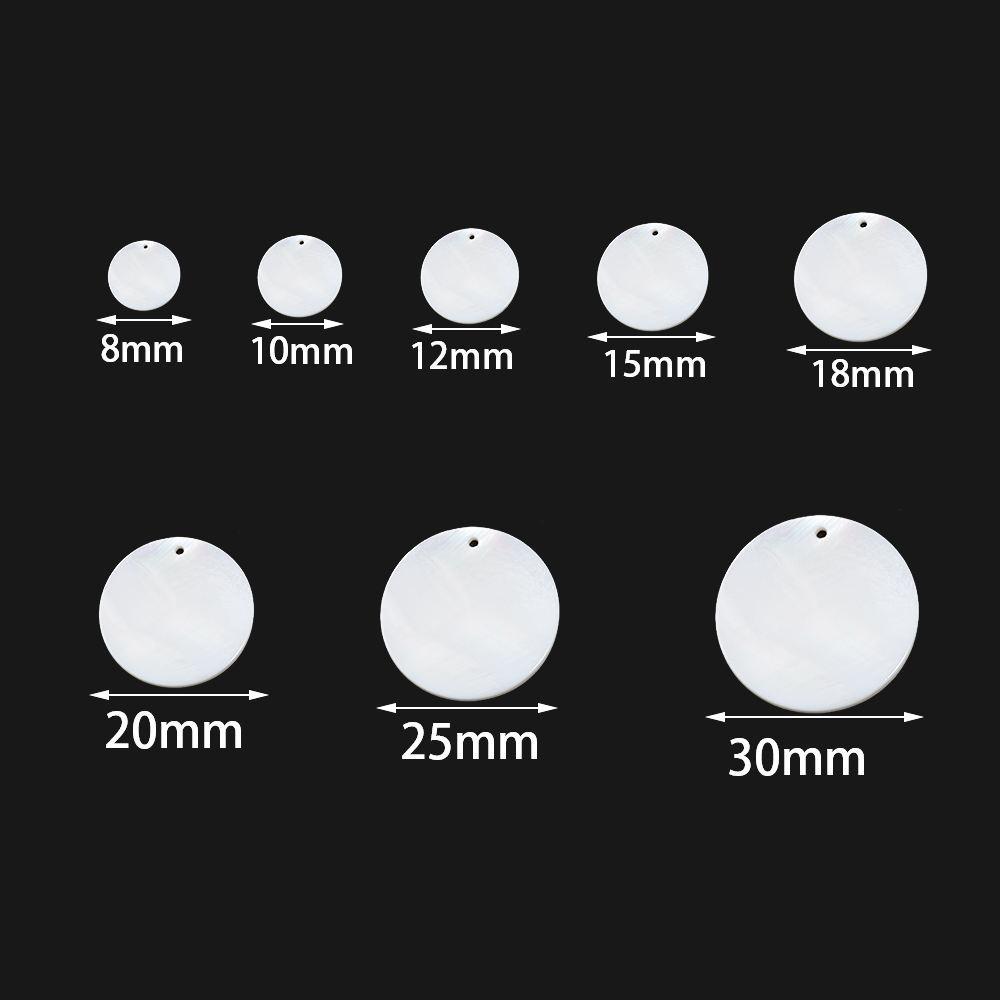 5-30 個 8-30 ミリメートル天然マザーオブパールシェ - Pearl Earring Stud のレビューと価格