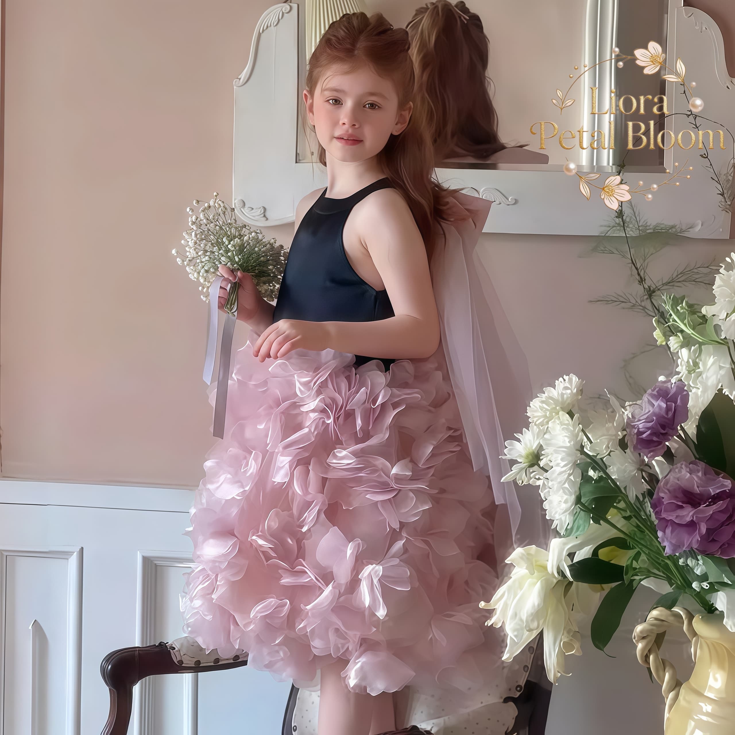 女の子用ブラックフローラルチュールドレス 女の子用フォーマル - Women'S Formal Wear For Girls のレビューと価格